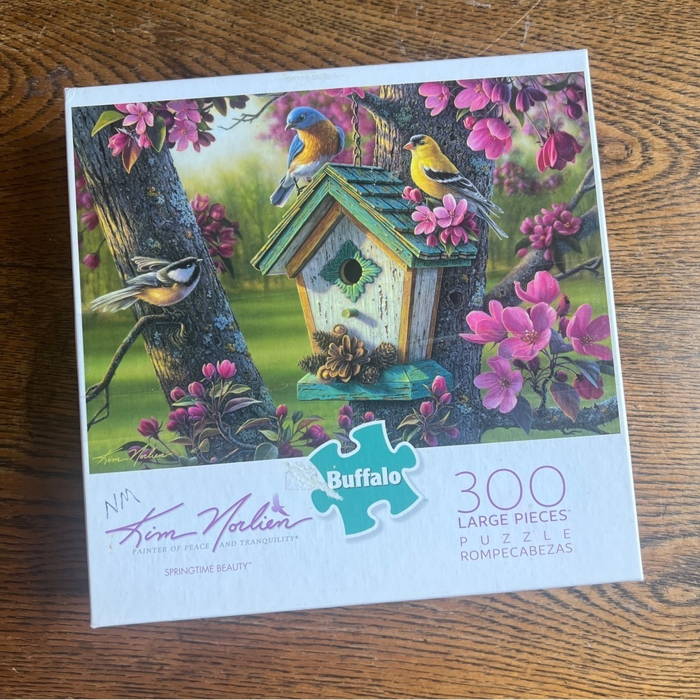 Buffalo Kim Norlien “Springtime Beauty” 300 Piece Crabapple Birdhouse Puzzle
